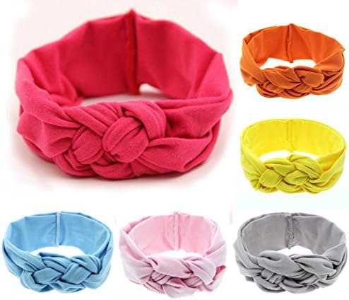 TWDVS Baby Soft Cotton Knot Hair Band Girls Ribbon Turban Wrap Headband