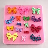 Longzang Small Bow Bowknot Silicone Mold Sugar Craft DIY Gumpaste Cake Decorating Clay (F318)