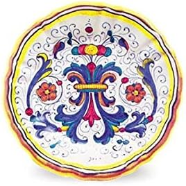 Arte D'Italia Imports Hand Painted Ricco Fluted Salad or Dessert Plate From Italy