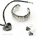 925 Sterling Silver Hand Blown Venetian Murano Glass Black Curve Line Heart Shaped Earrings