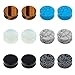 TOPBRIGHT 12PCS Natural Stone Double Saddle Plugs Gauges Ear Stretcher Piercing Earring kit