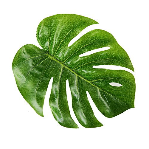 Blulu 18 Pack Tropical Imitation Plant Leaves, 8 Inches, Green Blulu 18 Pack Tropical Imitation Plant Leaves, 8 Inches, Green