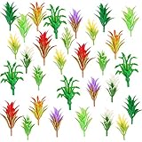 NW 100pcs 0.79inch Mixed Color Mini Trees Model Train Scenery Architecture Flower Model Scenery with No Stands