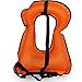 Rrtizan Snorkel Vest, Adults Portable Inflatable Swim Vest Jackets for Snorkeling Swimming Diving Safety(Orange)