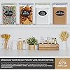 Chef's Path Kitchen Storage Box Set of 4 Extra Large Airtight Food Storage Jars for Sugar Flour Cereal Rice - Measuring…