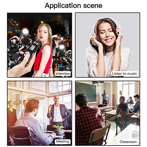 Voice Recorder, AKSDESY Digital Recorder Voice Activated Recorder-Easy Recording of Lectures and Meetings with Double Microphone/Noise Reduction Audio/Sound/Portable Mini Tape Dictaphone/ MP3/USB/8GB
