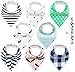 Baby Bandana Drool Bibs for Girls, for Drooling and Teething, 8-Pack Gift Set 100% Organic Cotton, Stylish, Soft and Absorbent, Baby Shower Gift for Newborn and Toddlers by TheAZBaby.