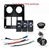 Proelectric-Blue-LED-Light-1-Waterproof-MarineBoat-Car-Switch-Panel-3-Gang-USB-Charger-Voltage-Indicator-Power-Socket-5-pin-On-Off-Rocker-Switch