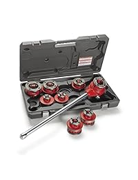RIDGID 36475 Enhebrador de trinquetes para tuberías Modelo 12 R, juego de 1 2 in a 2 in NPT y manual (idioma español no garantizado) con estuche de transporte