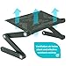 Wonder Worker Newton Ergonomic Folding Laptop Table, Adjustable Laptop Stand, Portable Desk for Laptop, Bed Tray Cooling Pad, Blackthumb 1