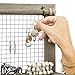 Rustic Wall Mounted Jewelry Organizer with Ring and Earring Drawers - Shabby Chic, Wood and Mesh Jewelry Holder for Women - Includes Necklace Hanging Hooks, Bracelet Rod, and Shelf for Accessories