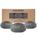 Konjac Exfoliating Sponge with Bamboo Charcoal – 3 Pack - 100% Natural Charcoal Face Sponge for Improving Skin's Look and Feel - Face Charcoal Sponge with Attached String for Hanging to Dry
