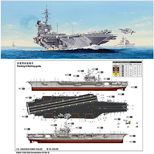 トランペッター 1/350 アメリカ 海軍 空母 CV-64 コンステレーション プラモデル 05620