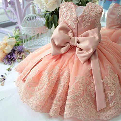 salmon flower girl dresses