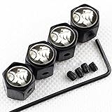 CHAMPLED New (4PC) Holden Logo Metal Black Anti-Theft Wheel TIRE AIR Valve STEM CAPS DUST Cover