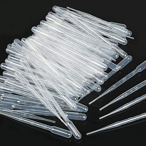 [300PCS] 3ml Plastic Transfer Pipettes Disposable Plastic Transfer Pipettes, BUYGOO Calibrated Dropper Suitable for Essential Oils & Science Laboratory - Thumbnail 2