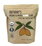 Anthony's Organic Almond Flour, 1lb, Blanched, Gluten Free, Non GMO, Keto Friendly, Extra Fine, Low Carb