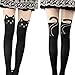Sanwood Women's Fun Pattern Printed Tattoo Pantyhose Stockings Tattoo Legging Tights (Cat)