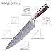 Abzuui Professional 8 inch Chef Knife German Stainless Steel Kitchen Knife in Gift Box| Sharp Blade, Ergonomic Anti-Slip Handle, Wear Resistant, Anti Corrosion, Slicing Knife For Pro & Home Chefs