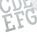 S·E·I Classic Glitter Heat Transfers Iron-on T-Shirt Letters, 3-Inch, Silver 4 Count