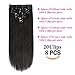 Human Hair Clip in Hair Extensions 120g 22Inch Jet Black Straight Real Hair Extensions Double Weft Clip in Extensions for Women 7Pieces/Lot with 16Clips in
