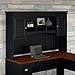 Bush Furniture Fairview 60W Hutch for L Shaped Desk in Antique Black, Attachment with Shelves and Cabinets for Home Office