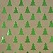 JAM PAPER Gift Wrap - Christmas Kraft Wrapping Paper - 25 Sq Ft - Green Trees on Brown Kraft Paper - Roll Sold Individually