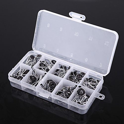 Luxbody(TM) Fishing Rod Guide 80pcs/set Rod Tip Repair Kit Rod DIY Eye Rings Tools Accessories Fishing Tackle Telescopic Fishing Rod Guide