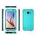 Samsung Galaxy S6 Waterproof Case, Meritcase Galaxy S6 IP68 Full Body Waterproof Dirt Proof Snowproof Shockproof Case for Outdoor Swimming Surfing Diving Snorkeling-Blue