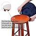 baibu Stool Covers Round, Super Breathable Round Bar Stool Cover Seat Cushion Navy Blue 13