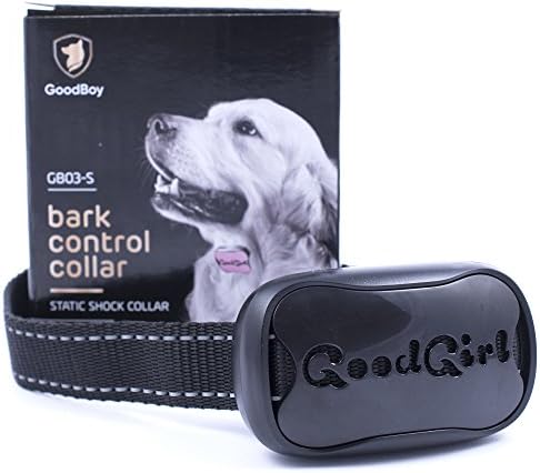 Dog Bark Collar For Small And Large Pets by GoodBoy Anti Bark Training Collar With Progressive Electric Shock And Noise Deterrent System To Control Your Pets' Excessive Barking (GoodGirl, Black)