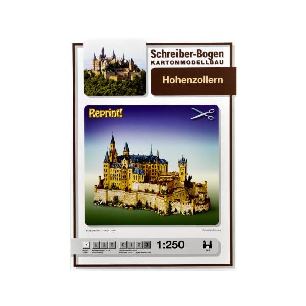 Aue-Verlag 66 x 36 x 34 cm Hohenzollern Schloss Deutschland Modellbausatz