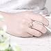 BOHG Jewelry Women's 18k Rose Gold Plated Cubic Zirconia Snowflakes Eternity Ring Engagement Wedding Band