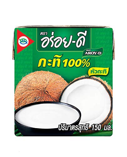 Aroy-D 100% Coconut Milk 5.1 Fluid Ounce (150ml), Pack of 6