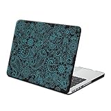 GMYLE Hard Case Print Frosted for MacBook Pro 13 inch with Retina display (Model: A1425 and A1502) - Squama Grey Paisley Pattern Rubber Coated Hard Cover (Not Fit for Macbook Pro 13 inch A1278)