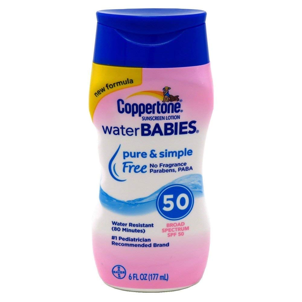 coppertone waterbabies pure & simple sunscreen lotion spf 50