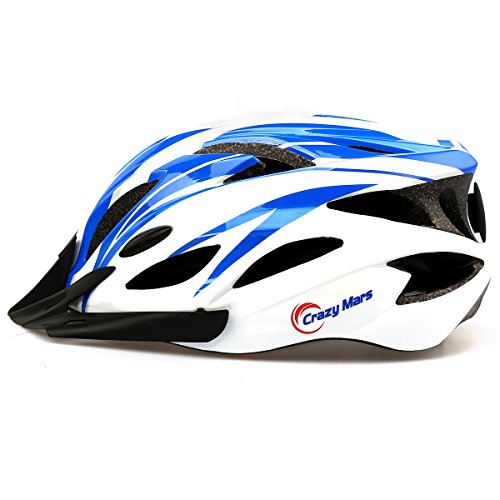 Crazy Mars Ultralight Stable Road/Mountain Mens/Womens Bike Helmet-blue+white
