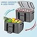 Bagmine 65 Cans Large Cooler Bag, Soft-Sided Collapsible Car Portable Cooler Bag Leak-Proof Thermal Cooler Tote Bag with Side Handles, Perfect Groceries Bag, 45 Liter, 18.2″ x 12.3″ x 12.3″ Graythumb 3