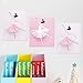 AmazingWall Dance Wall Decal Ballet Art Decor Painting on Canvas Baby Nursery and Girls Room Decor 9.84x11.81 3Pcs/Set