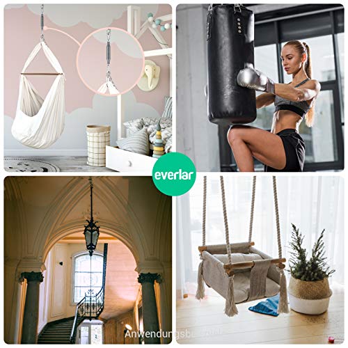 everlar® Karabiner Doppelpack I 7mm S, 180kg I Sicheres & Einfaches Befestigen von Boxsack, Schwenkgrill, Sonnensegel… – Bild 4