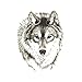 Set of 5 Waterproof Temporary Tattoo Stickers 3D Wild Cool Wolf Animals Design Body Art