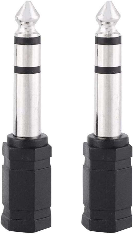 Musical Adapter Power Guitar Effect Pedal Power 2PCS 6.5mm Male to 3.5mm Female Plug Jack Audio Adapter Connector Converter F-36 by RiToEasysports Audio Equipment