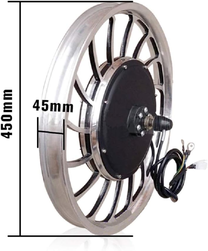 Sarach store BLDC 48v 1000w Front Drive Rear Drive Scooter Hub Motor Wheel 20" for Bike for Electric Rickshaw with Inflatable Tyre