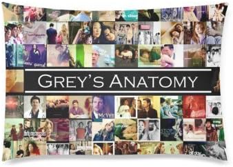 Ur pillowcase Custom Rectangle Pillowcase Pillow Case Cover Grey's Anatomy Pattern Design Standard Size 20x30 inch (Two Sides)