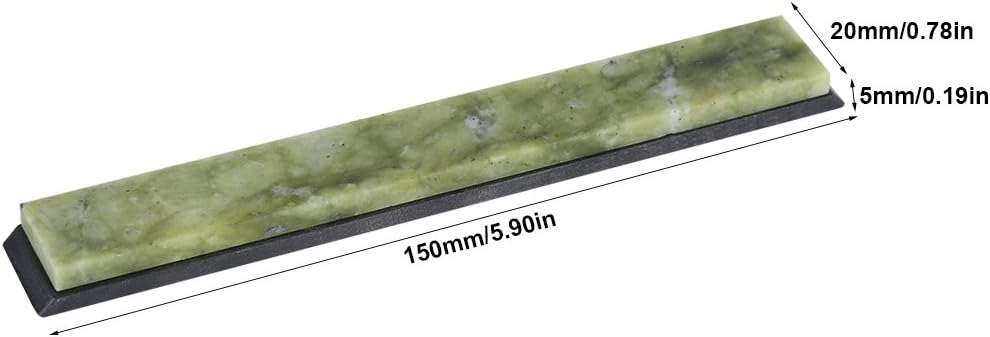 Sharpening Stone Natural Whetstone for Kitchen Knives Sharpening Polishing Grinding Tool 150x20x5mm Green Stone - Image 3