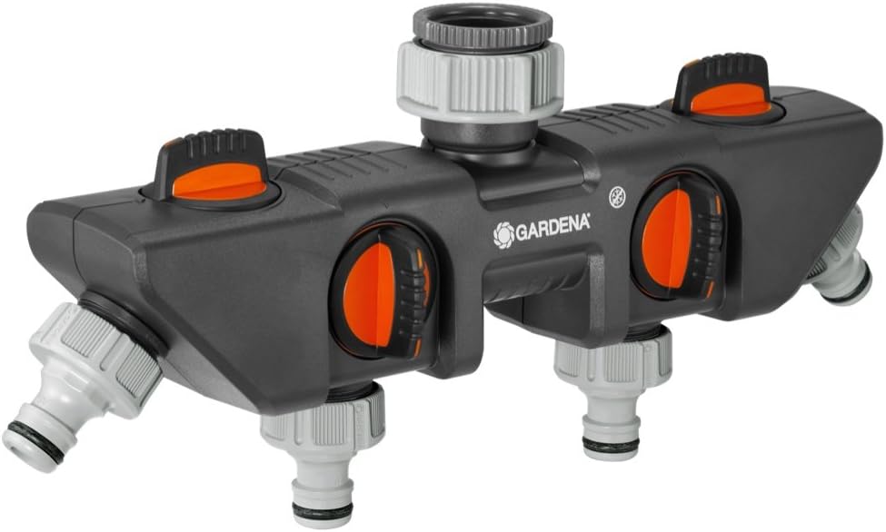 Gardena Four Channel Water Distributor: Connects up to Four Devices to The tap