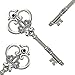 Makhry Mixed 20 Extra Large Antique Silver Finish Skeleton Keys Rustic Key for Wedding Decoration Favor(Antique Silver)