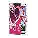 32nd® Design book PU leather wallet case cover for HTC One Max (T6), including screen protector and cleaning cloth - Love Heart