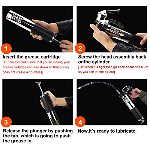 STEINBRÃœCKE High Performance Heavy Duty Pistol Grip Grease Guns