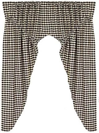 Home Collection By Raghu Heritage House Check Prairie Curtain 72